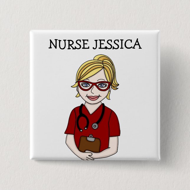 Abzeichen für personalisierte Krankenschwester Button (Vorderseite)