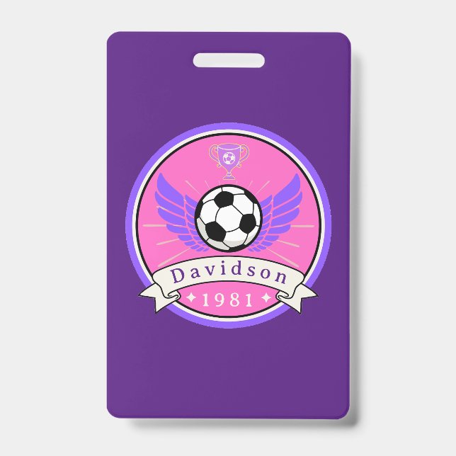 Abzeichen - Fußball - Personalisiert - Name hinzuf Ausweis (Vorderseite)