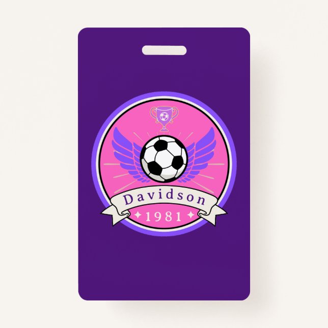 Abzeichen - Fußball - Personalisiert - Name hinzuf Ausweis (Vorderseite)