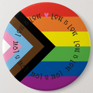 Abzeichen - LGBTIQA Liebe ist die Flag-Taste für d Button