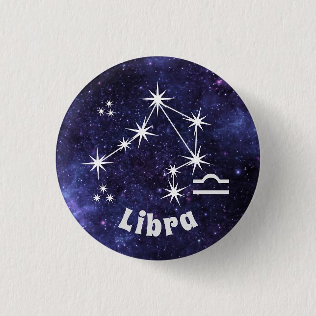 Abzeichen Libra, Abzeichen des Horoskop Zodiac Button (Vorderseite)