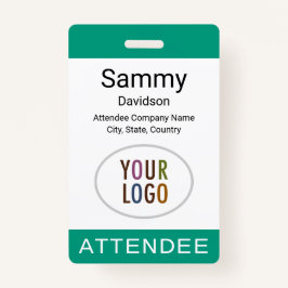 Abzeichen-Logo-Lanyard-Clip-Rollen grün Ausweis