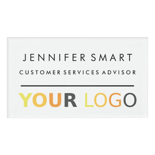 Abzeichen-Magnet für große Mitarbeiternamen - Benu Namenschild (Vorderseite)