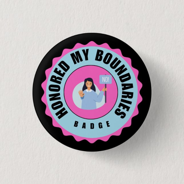 Abzeichen "Meine Grenzen geehrt" Button (Vorderseite)