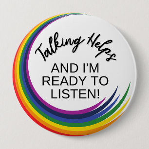 ABZEICHEN Mental Health Awareness Diskussionshil Button