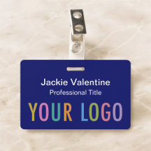 Abzeichen mit blauem PVC-Namen mit Clip Lanyard od