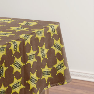 Abzeichen mit Country Sheriffs Tischdecke