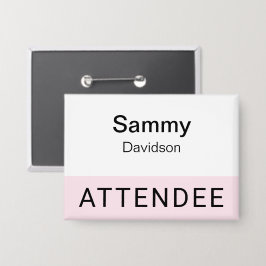 Abzeichen mit rosa Ansichtsname Button Rücken Butt