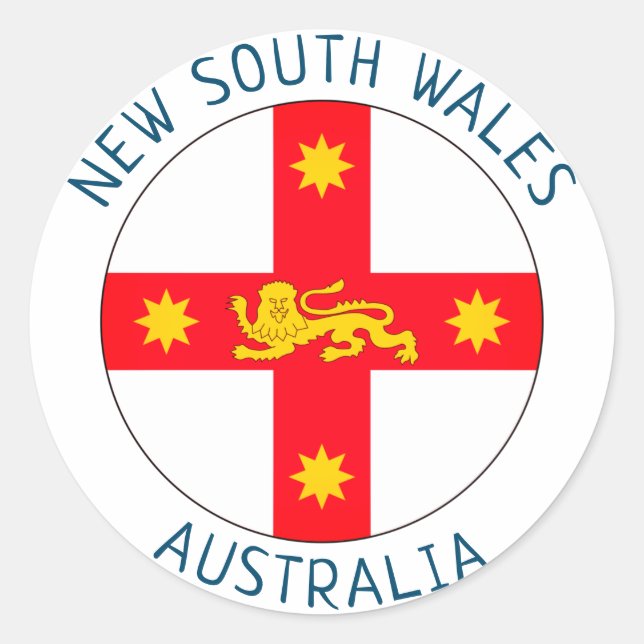 Abzeichen New South Wales, Australien Runder Aufkleber (Vorderseite)