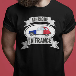 Abzeichen Oldtimer 2cv fabrique en France T-Shirt