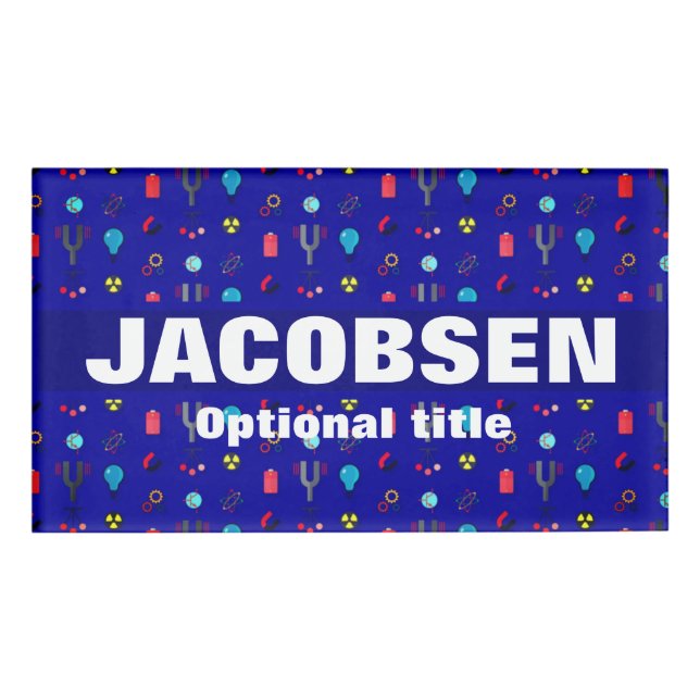 Abzeichen Physik und Ausrüstung Namenschild (Vorderseite)