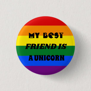 Abzeichen RAINBOW BEST FRIEND IST UNICORD Button