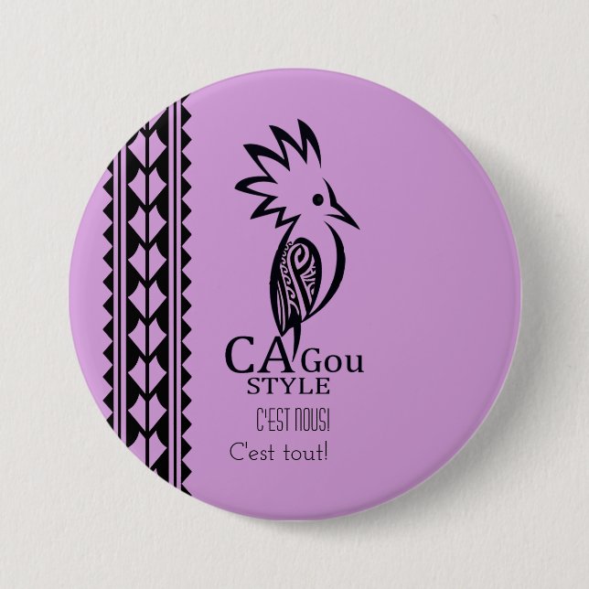 Abzeichen Rond 7,6 cm Cagou Style Button (Vorderseite)