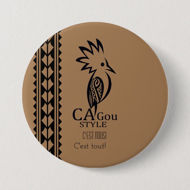 Abzeichen Rond 7,6 cm Cagou Style Button (Vorderseite)