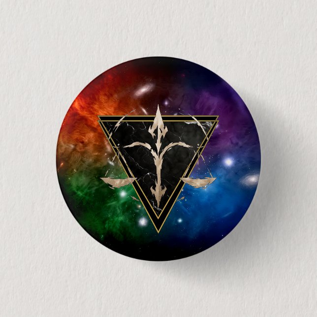 Abzeichen Waage Zodiakus Geschenk Astrologie Button (Vorderseite)
