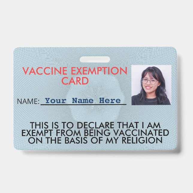 Abzeichen zur Ausweis-ID des Religionsvirus-Impfst Ausweis (Front)