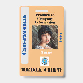 Abzeichen zur Crew von Medien Ausweis