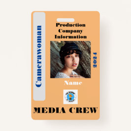 Abzeichen zur Crew von Medien Ausweis