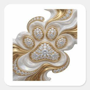 Abziehbares Silber-Sticker-Motiv Quadratischer Aufkleber
