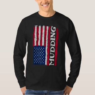 Abziehen der SA-Flagge Retro-Mud Run & 4 Wheel T-Shirt