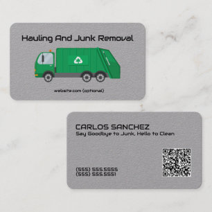 Abziehen von Anhängern und Entfernen von Junk QR Visitenkarte