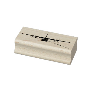 AC-130 Gunship Airlift Flugzeug Front Wood Briefma Gummistempel