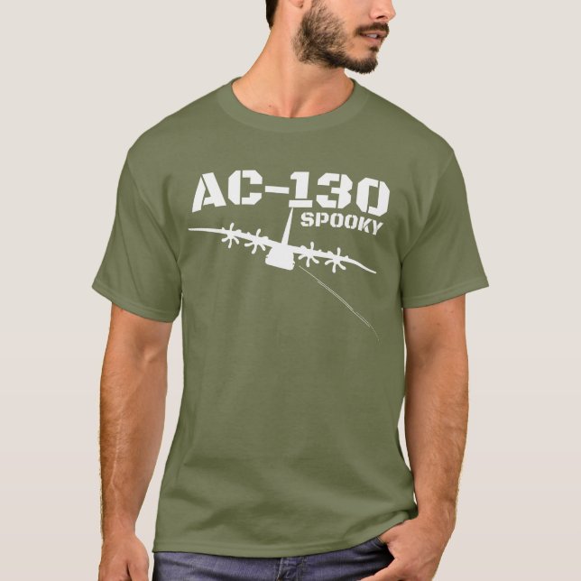 AC-130 Spooky Gunship Militärflugzeug Spooky T-Shirt (Vorderseite)