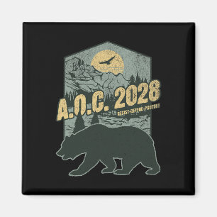 AC 2028 für Präsident Resist Bear Alexandria Ocas Magnet