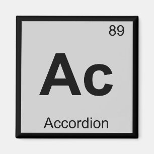 AC - Akcordion Music Chemistry Periodic Table Magnet