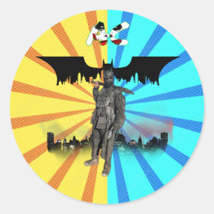 AC BAT-MAN-Aufkleber Runder Aufkleber