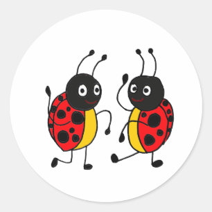 AC-Funny Dancing Ladybugs Sticker