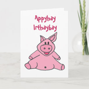 AC- Funny Piggy carte d'anniversaire