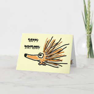 AC- Porcupine Prickly Carte d'anniversaire
