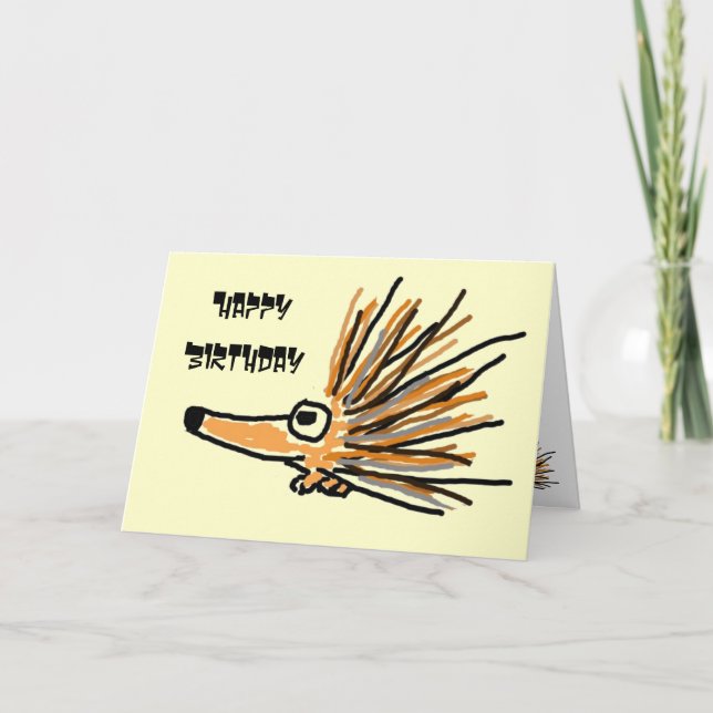 AC- Porcupine Prickly Carte d'anniversaire (Devant)