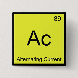 Ac - Wechselstrom Chemie-Elementsymbol Button