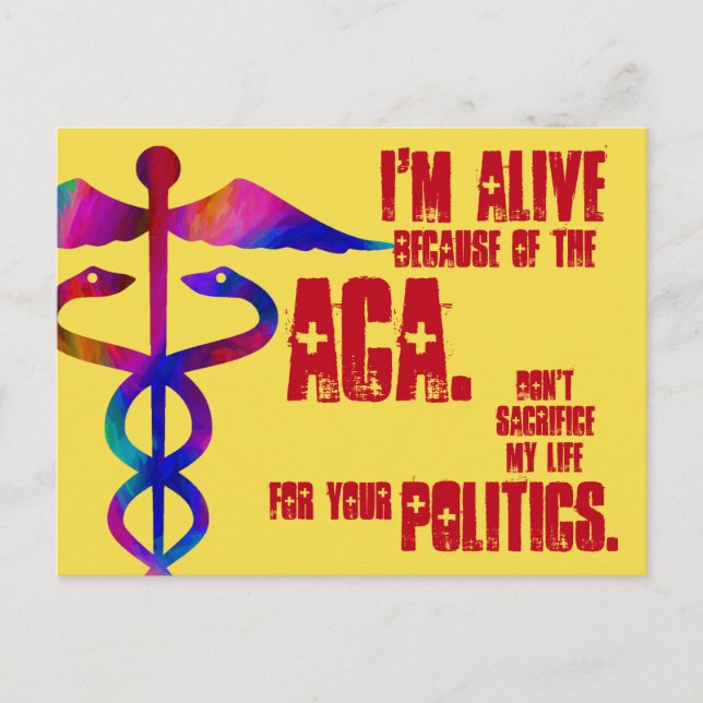 ACA My Life Your Policies Postcard Postkarte (Vorderseite)
