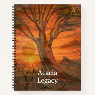 Acacia Legacy™: Sunset Legacy   Afrikanische Horiz Notizbuch
