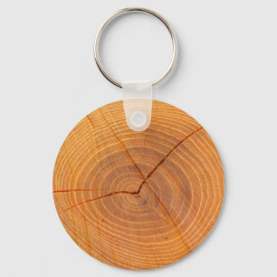 Acacia Tree Cross-Sektion Schlüsselring Schlüsselanhänger
