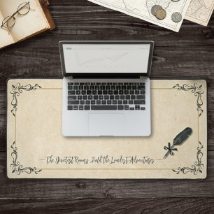 Academia Sombre Vintage Style Plume Livre