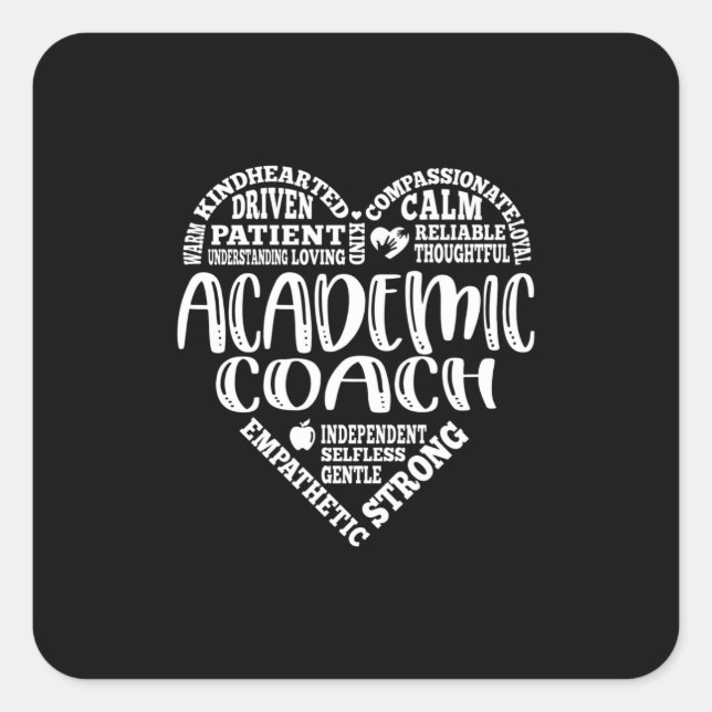 Academic coach, Instructional coach Quadratischer Aufkleber (Vorderseite)