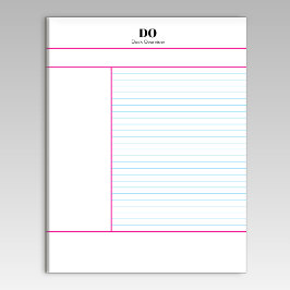 Academic School Monogram Name Lecture Notepad Notizblock