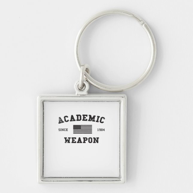 Academic Weapon Classic Funny Meme Schlüsselanhänger (Vorne)
