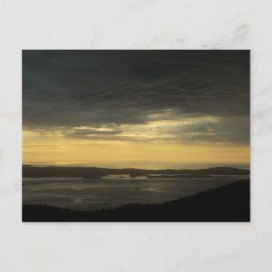Acadia Cadillac Mountain Sunrise Storm Postkarte
