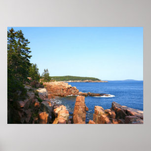 Acadia Felsstrand nahe Thunder Hole Poster