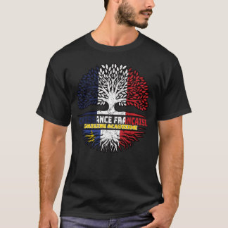 Acadia Frankreich Tree Roots Flag T-Shirt