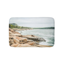 Acadia Maine Rocky Coastline Ocean Waves Badematte