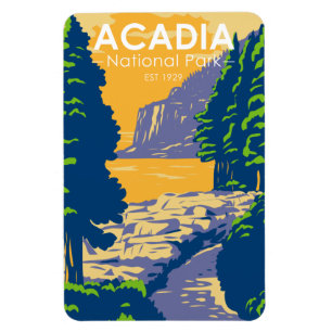 Acadia National Park Bar Harbor Ocean Path Maine Magnet