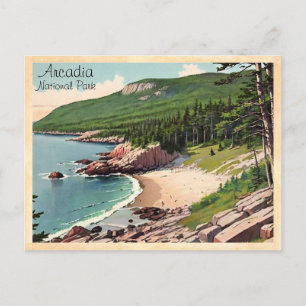 Acadia National Park Bar Harbor Vintage auf Deutsc Postkarte