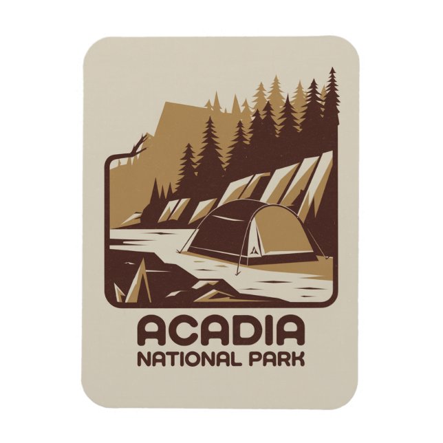 Acadia National Park Camping Adventure Magnet (Vertikal)