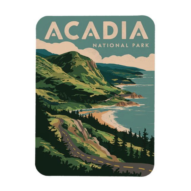 Acadia National Park Coastline Magnet (Vertikal)